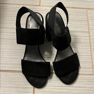 Stuart Weitzman Black Suede Sandals